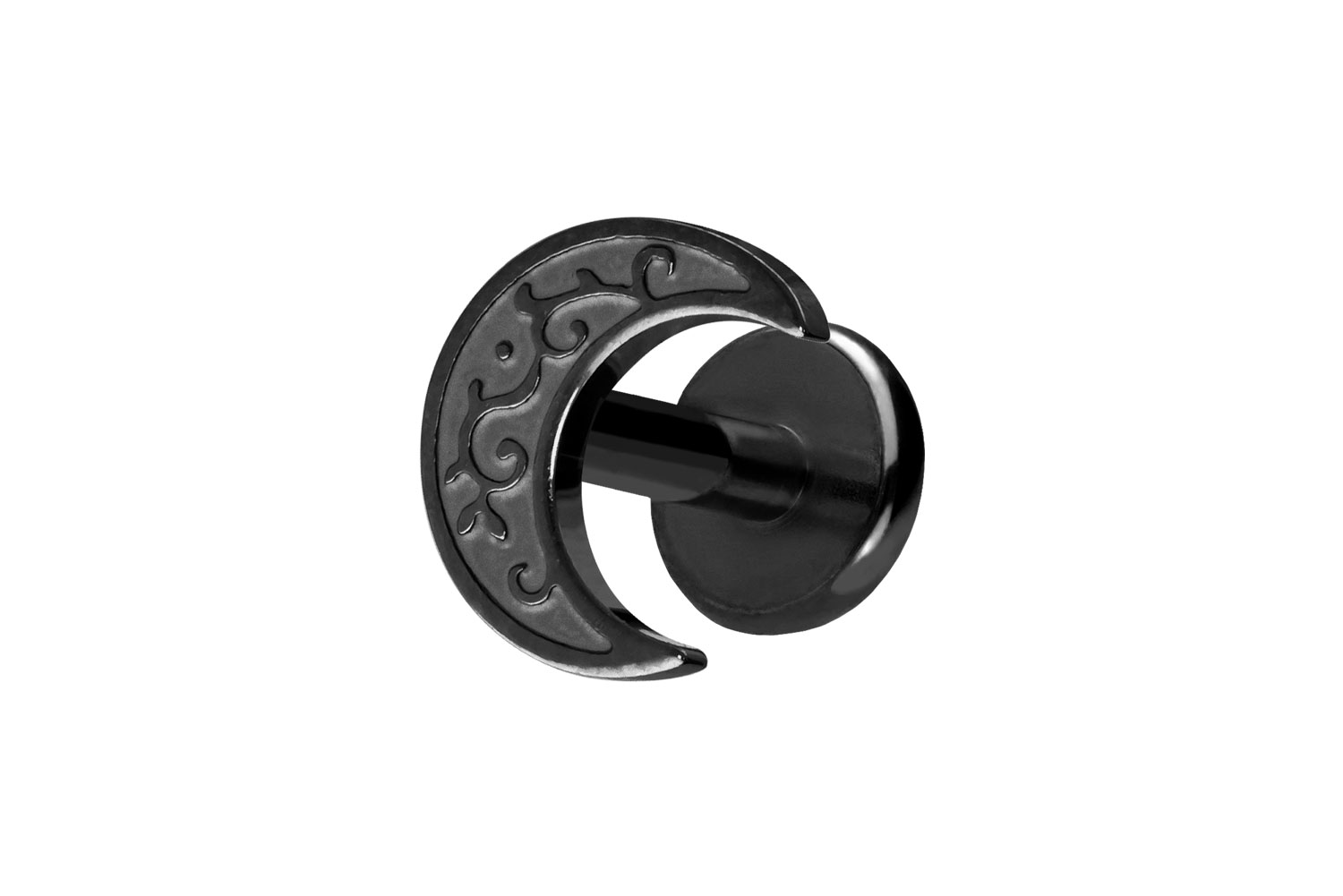 Titan Labret Piercing mit Push Fit MOND